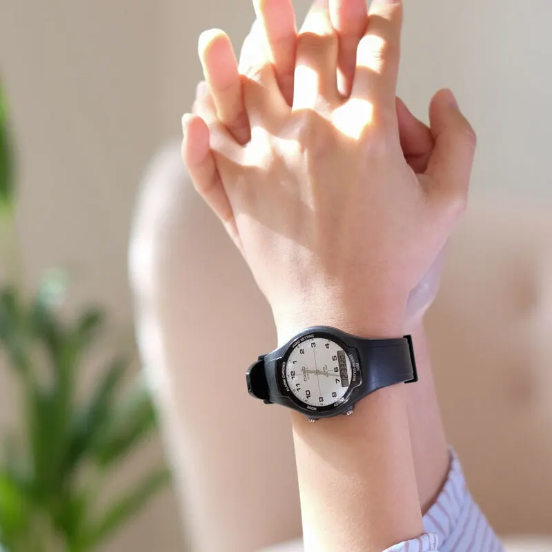 Casio Analog-Digital White Dial Men's Watch- AW-90H-7BV Watch