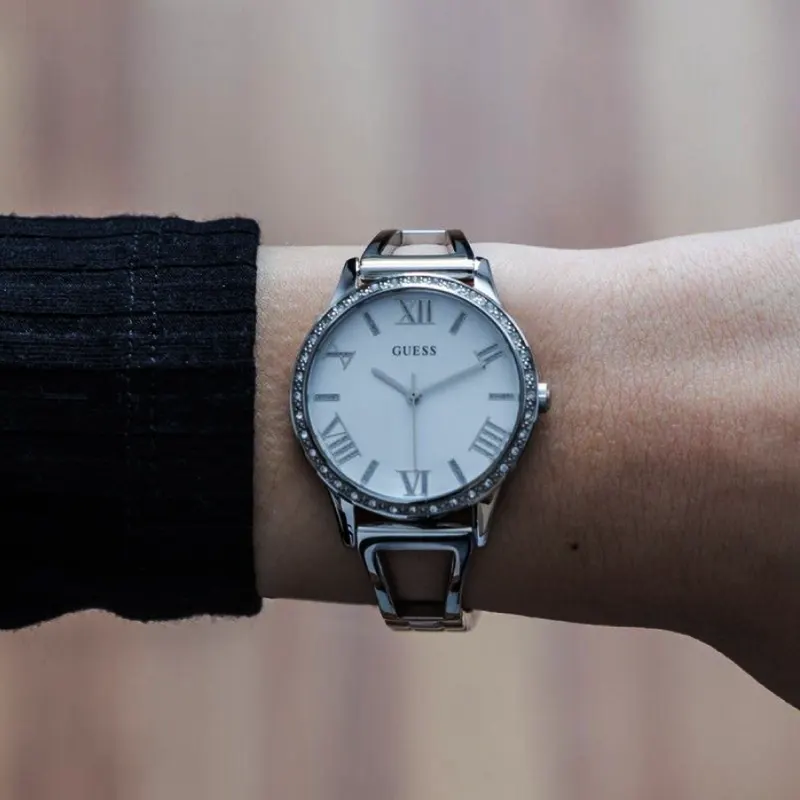 Guess Lucy Silver Dial Trendy Ladies Watch- W1208L1 Watch Shop BD