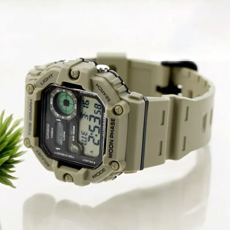 Casio WS-1700H-5AVEF Montre Mixte Analogique-Digitale Quartz - Fonctions Marées, Phases De Lune, Étanche 100m