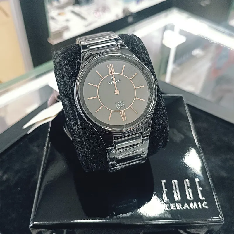 Slimmest Watch Titan Edge Ceramic Price Ceramic Quartz Titan