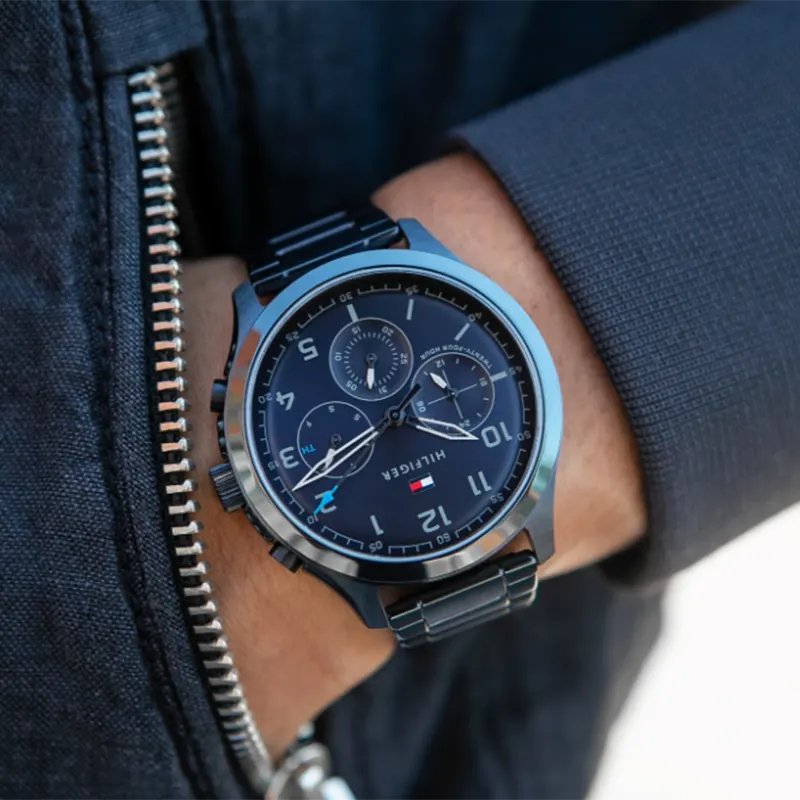 Tommy Hilfiger Asher Chronograph Blue Dial Men's Watch- 1791853 - Main Image