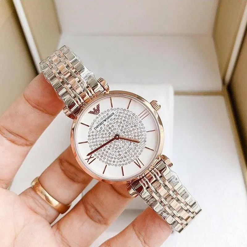 Rose Gold Armani Watch 1926 Emporio Armani Two-tone Couple Watch