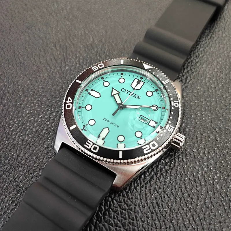 Citizen Eco-Drive Turquoise Tiffany Blue Dial Men's Watch- AW1760