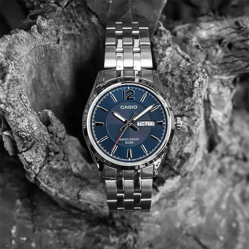 Casio Blue Dial Mineral Glass Men's Watch- MTP-1335D-2A Watch