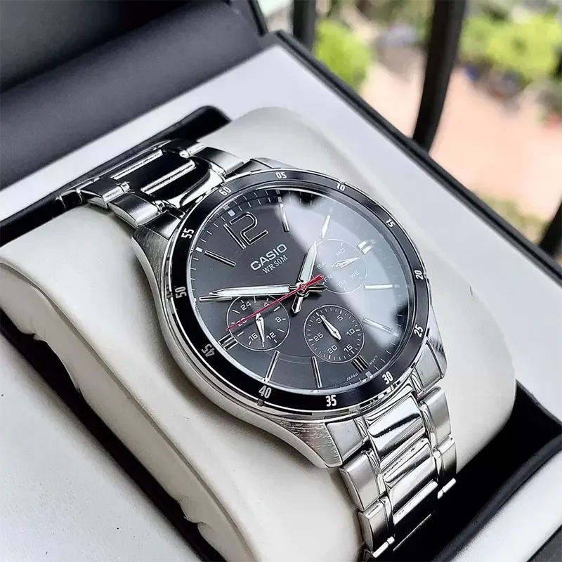 OROLOGIO DA POLSO CASIO MTP-1374D-1AVDF ANALOGICO UOMO ACCIAIO