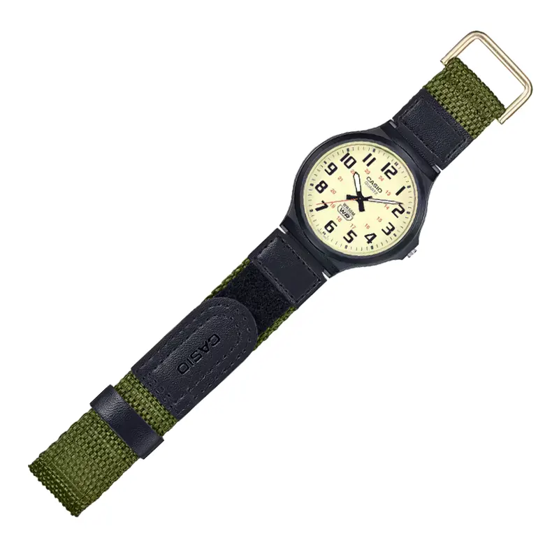 Casio Enticer Cream Dial Cloth Band Men's Watch- MW-240B-3BV - Main Image