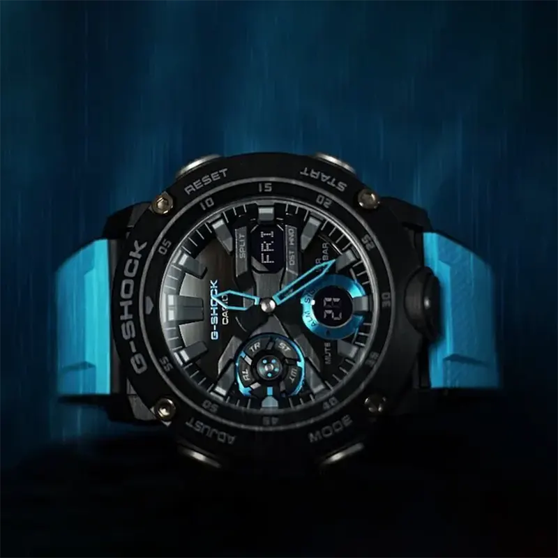Casio G-Shock Carbon Core Guard Blue Strap Watch For Men's- GA