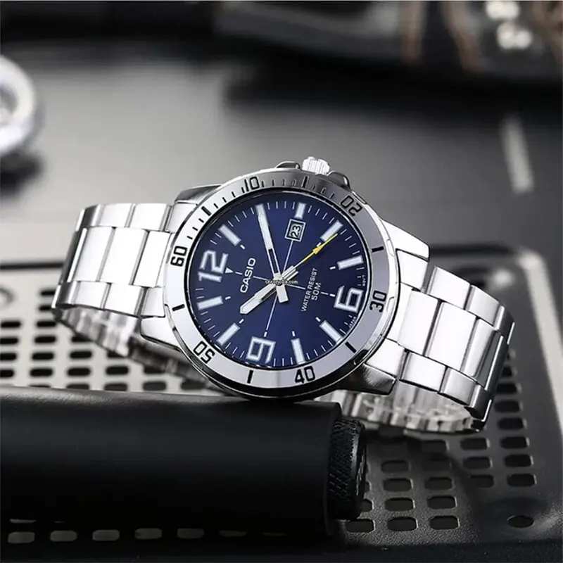 Casio Enticer Quartz Blue Dial Men's Watch- MTP-VD01D-2BV | Watch Shop BD