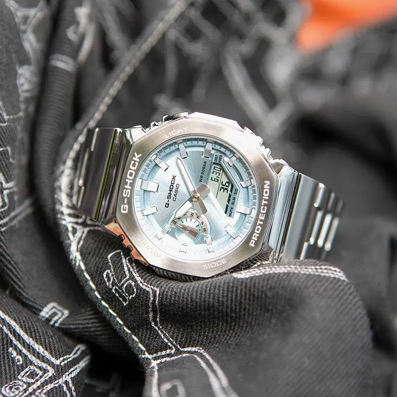 2110et 8a Casio G Shock Ga 2110 Et Casio G-Shock G-STEEL 2100 Ice Blue