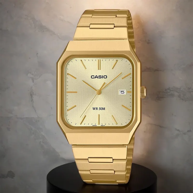 Casio Enticer Casio Watch Real Gold Casio Enticer Champagne Dial