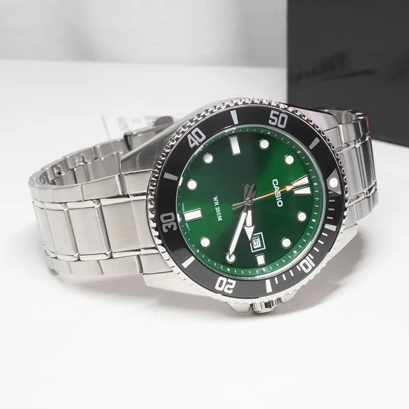 Casio Japan Quartz Duro Diver's 200M Green Dial Men's Watch- MDV-107D-3A2V  | Watch Shop BD