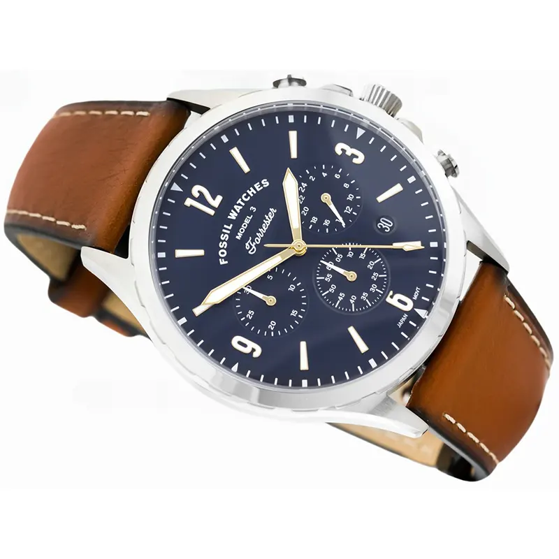 Fossil Men's Watch Forrester Luggage Leather- FS5607 Watch Shop BD