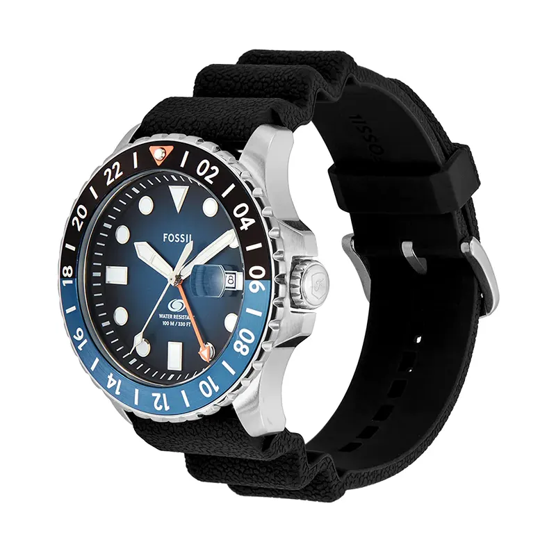 Fossil GMT Blue Black Dial Quartz Men's Watch- FS6049 Watch Shop BD