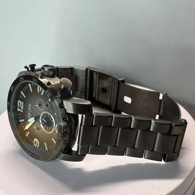 Fossil Nate Chronograph Quartz Smoke Dial Men's Watch- JR1437