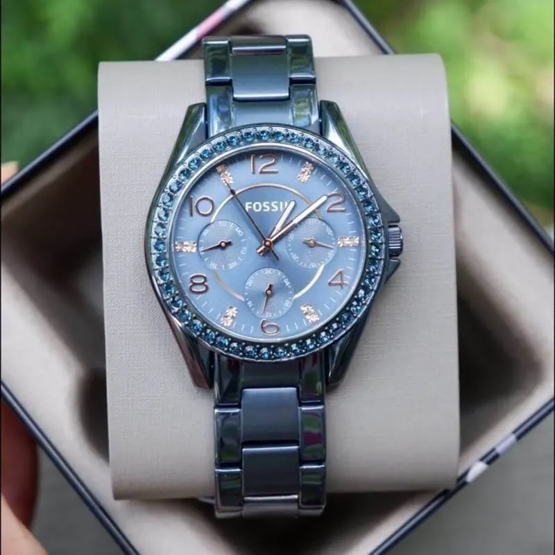 Fossil Riley Quartz Multifunction Blue Dial Ladies Watch- ES4294