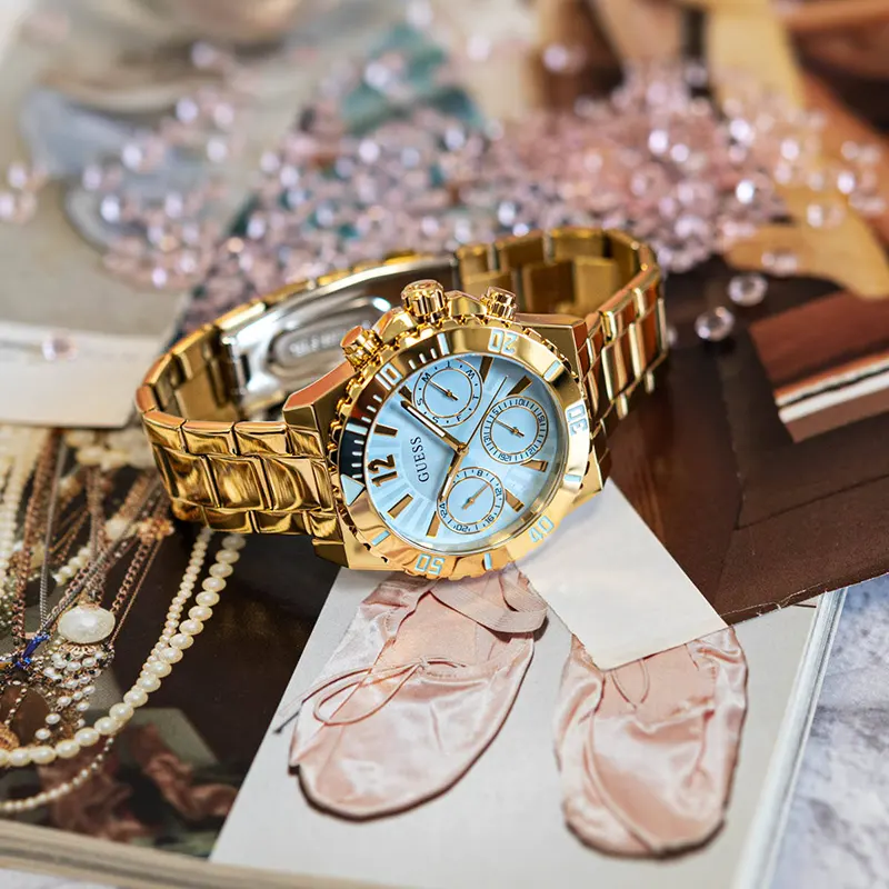 GUESS Orologio Donna GW0696L2 – Cassa Oro 38 Mm, Quadrante Blu, Bracciale Oro - 2