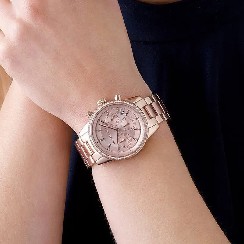 Kors Watch Mk6357 Watch Michael Kors Ritz Rose Gold-Tone Ladies