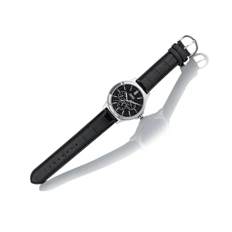 Casio Enticer Multifunctional Leather Black Dial Men's Watch | MTP-V300L-1AUDF  | Watch Shop BD