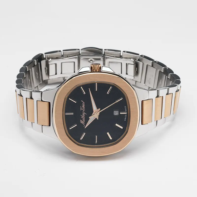 Mathey-Tissot Evasion Black Dial Two-Tone Couple Watch- H152RN
