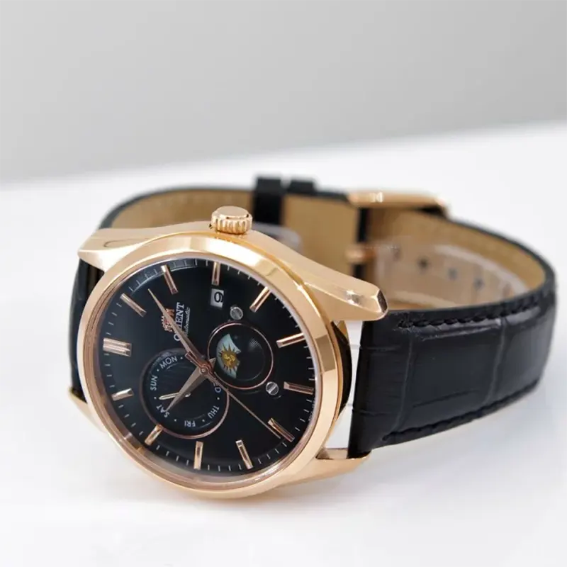 Orient Contemporary Sun and Moon Black Dial Men's Watch- RA