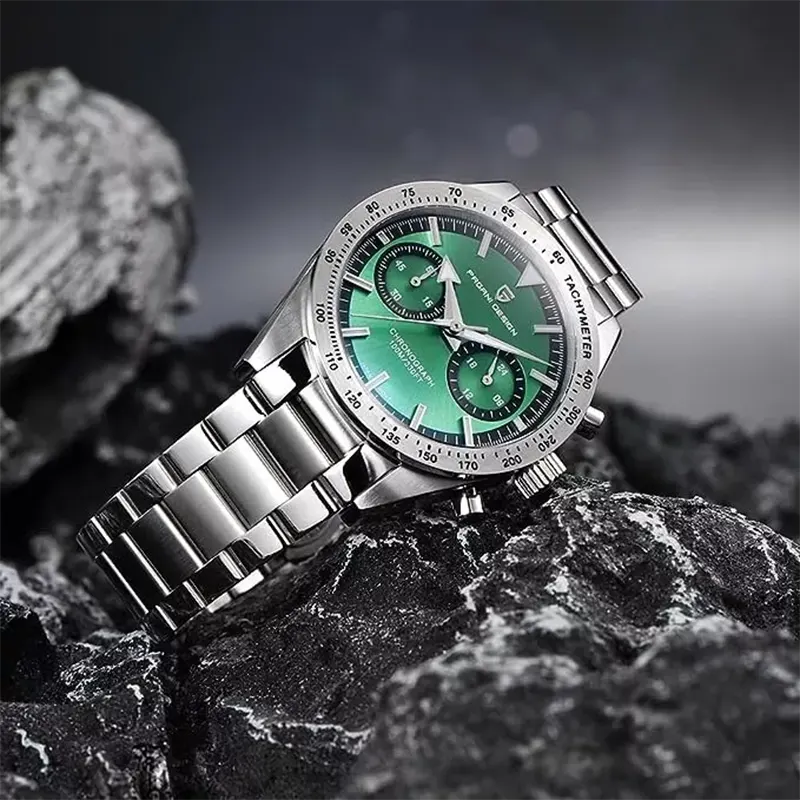 Pagani Design Chronograph Green Dial Quartz Men's Watch- PD-1766
