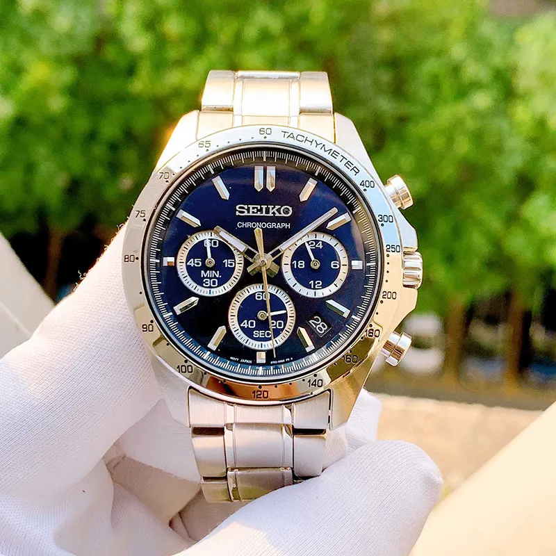 Seiko Spirit Chronograph Blue Dial Men's Watch- SBTR011 Watch