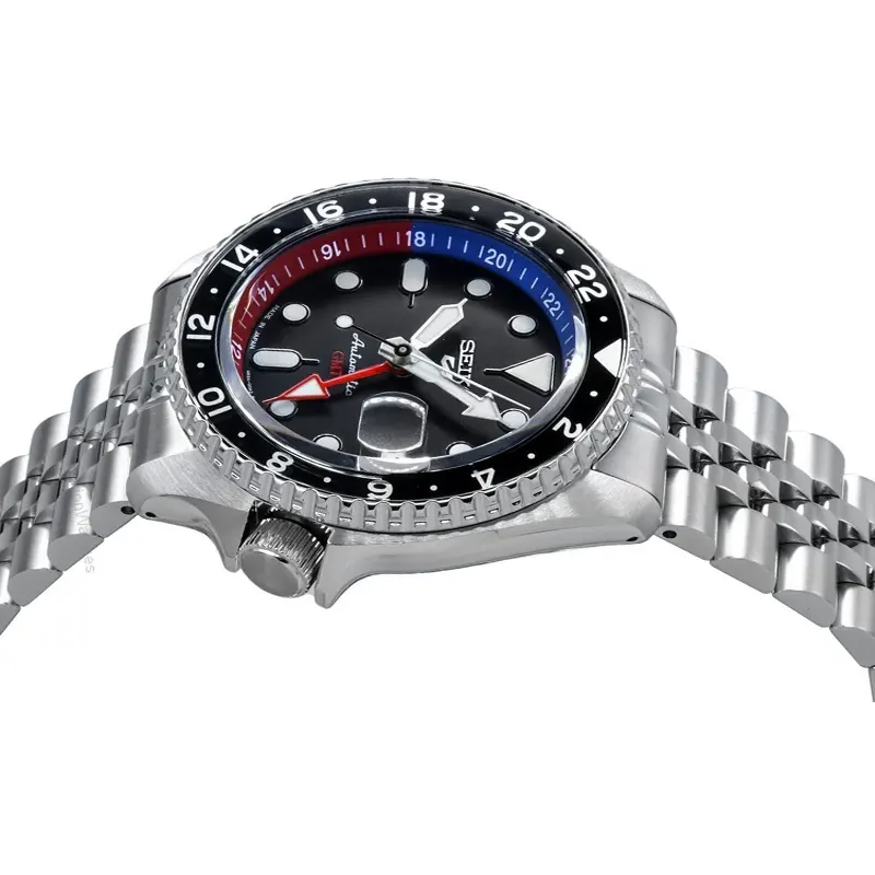 Seiko Sports GMT Pepsi Bezel Charcoal Men's Watch- SSK019J1