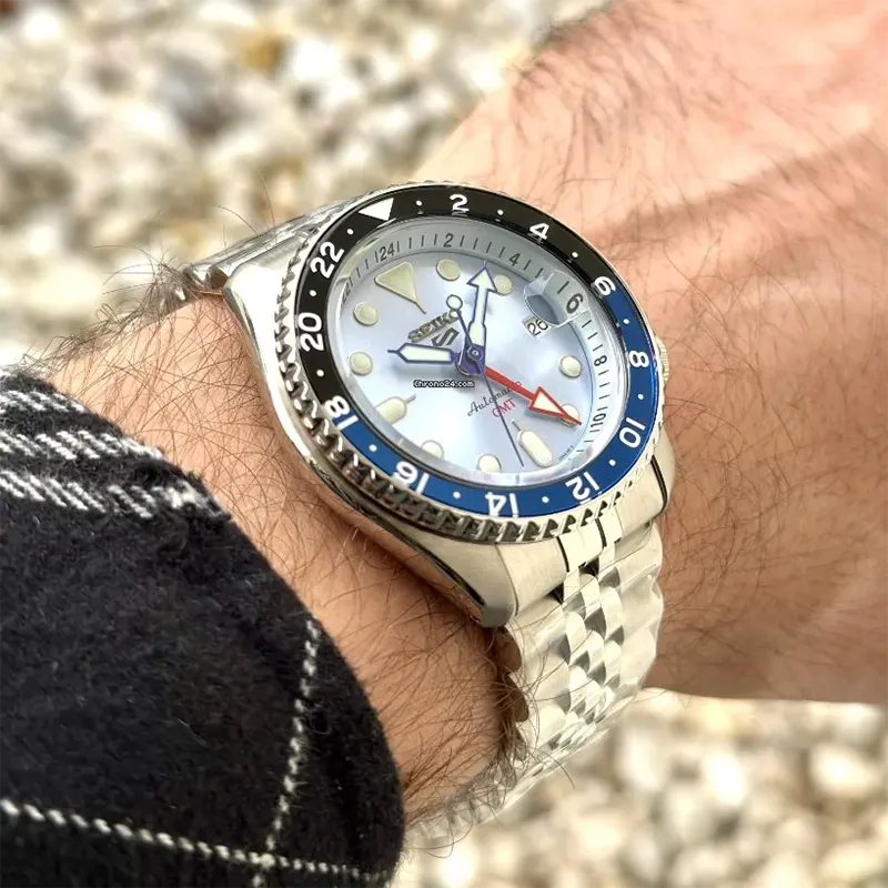 Seiko Sports GMT Ice Blue Limited Edition Men's Watch- SSK029K1