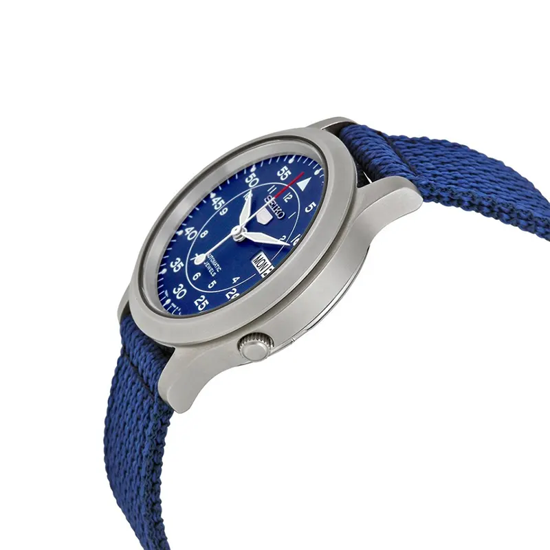 Seiko Blue Dial With Nylon Automatic Men's Watch- SNK807K2