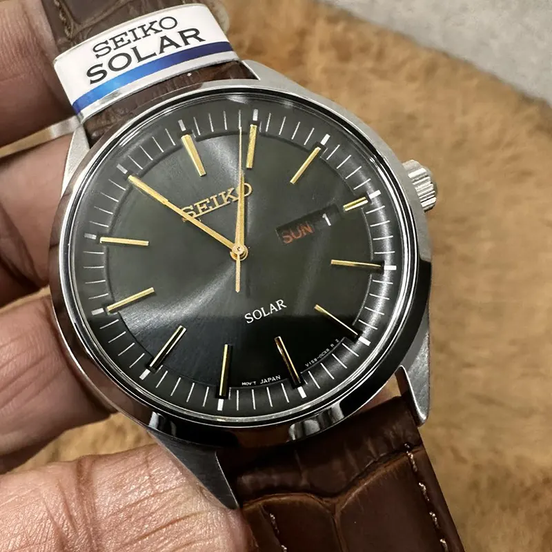 Green Dial Sne529 Seiko Seiko Solar Dark Green Dial Brown Leather