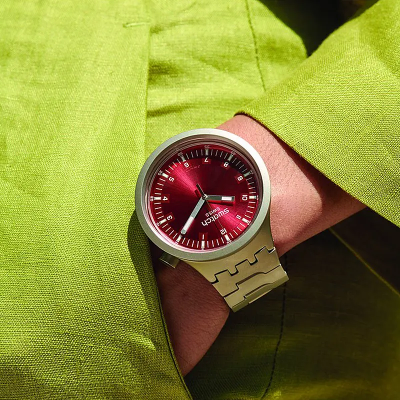 Swatch Irony Big Bold Scarlet Shimmer Watch- SB07S104G Watch Shop BD