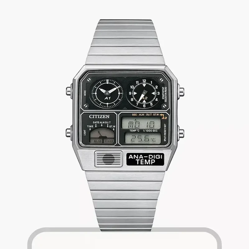 Citizen Vintage Dual Time Thermometer Silver-tone Men's Watch