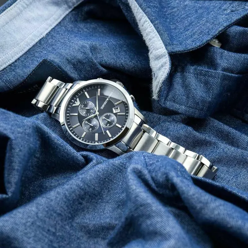 Emporio Armani Renato Chronograph Blue Men's Watch- AR11164