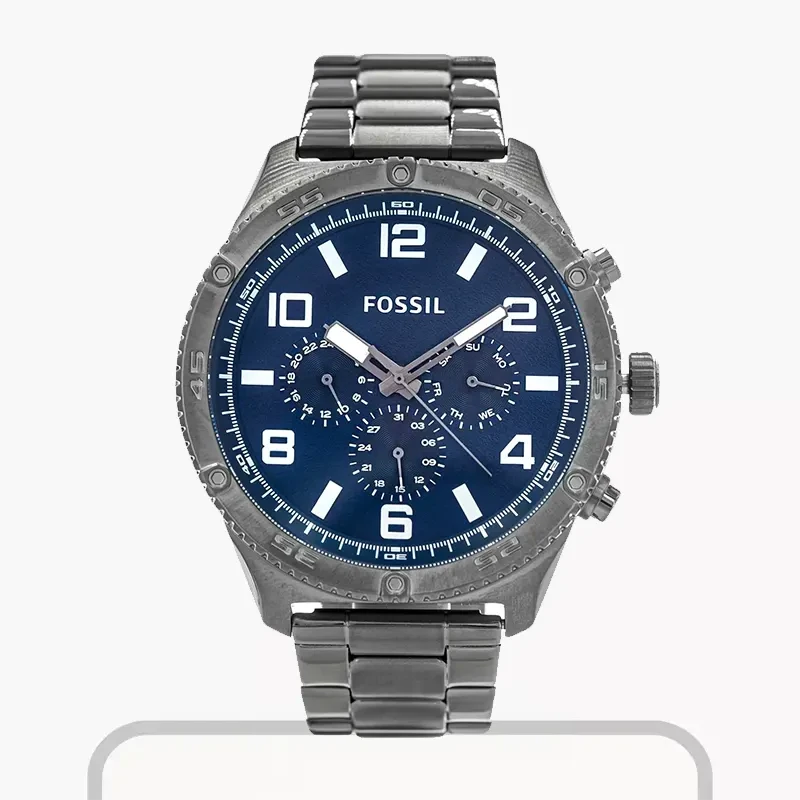 Fossil Brox Multifunction Smoke Stainless Steel Men's Watch