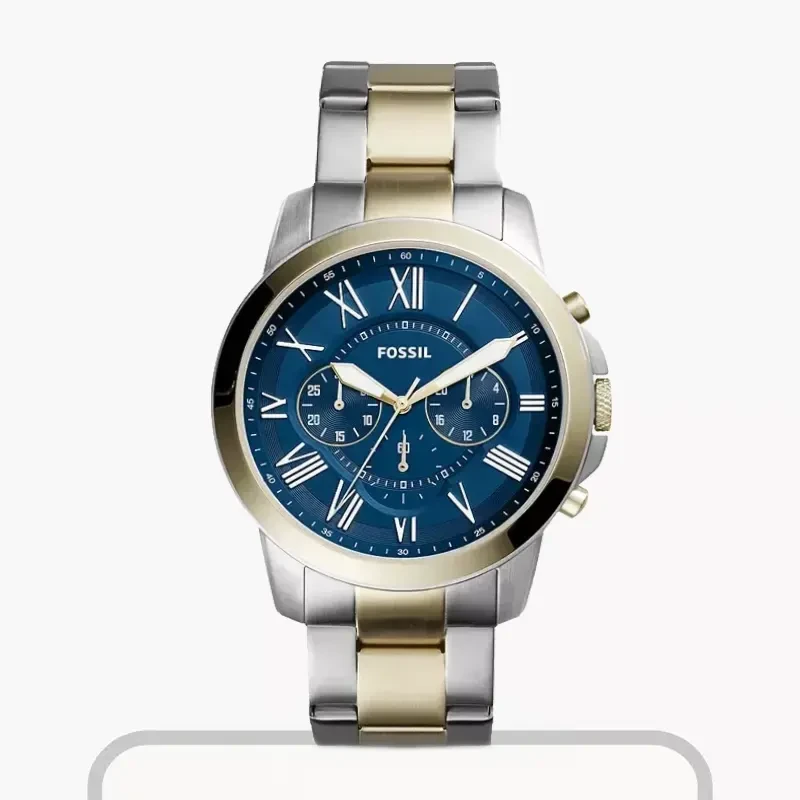Fossil Grant Blue Dial Two-tone Casual Men's Watch- FS5273 Watch