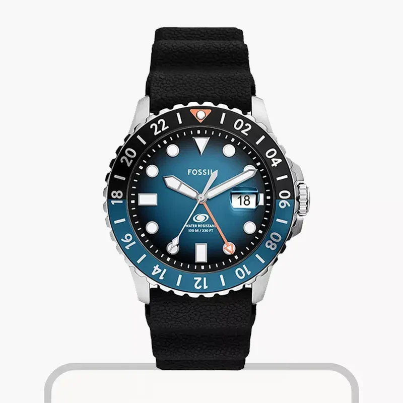 Fossil GMT Blue Black Dial Quartz Men's Watch- FS6049 Watch Shop BD