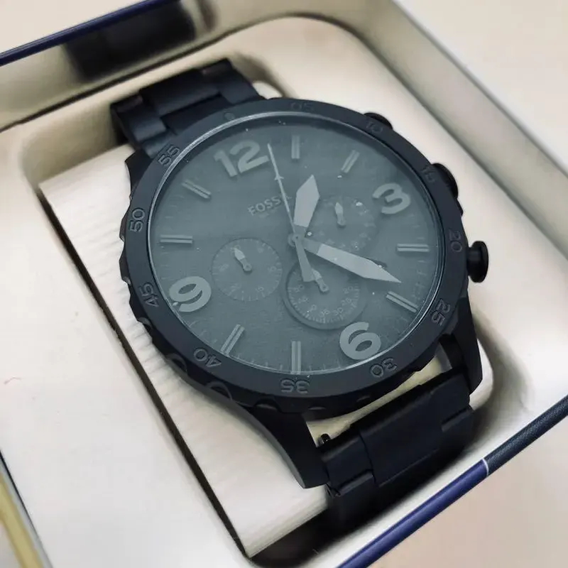 Fossil Nate Chronograph Black Men's Watch- JR1401 Watch Shop BD - Main Image