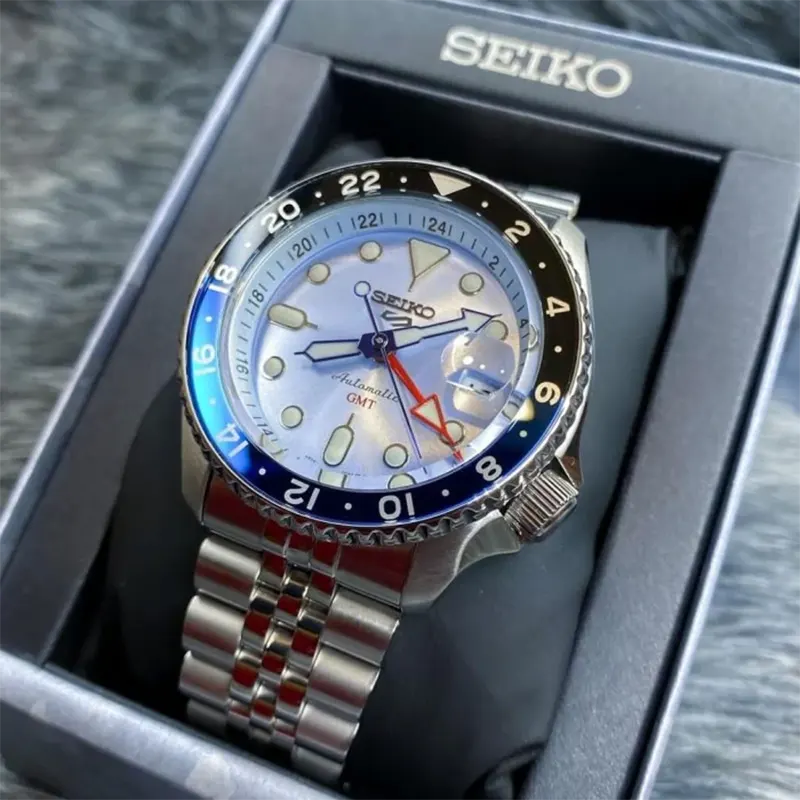 Seiko 5 Sports GMT Thong Sia Ice Blue Limited Edition Men’s Watch- SSK029K1