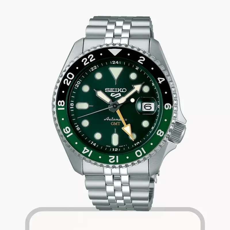 Seiko Sports GMT SKX Green Dial Automatic Men's Watch- SSK035K1