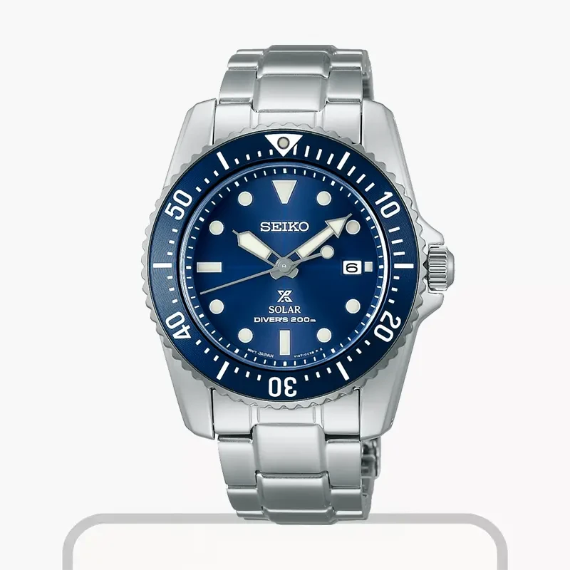Seiko Prospex Solar Scuba Diver's Blue Dial Men's Watch- SNE585P1