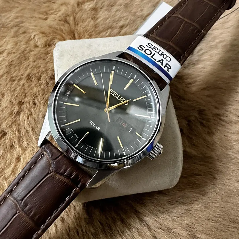 Solar 40mm Sapphire Seiko Solar Sapphire Sne529p1 Seiko Solar Dark