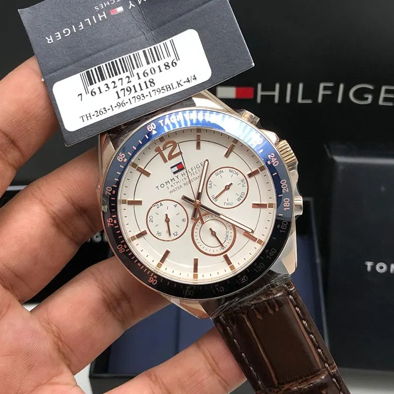 Tommy Hilfiger Luke Chronograph White Dial Men's Watch- 1791118