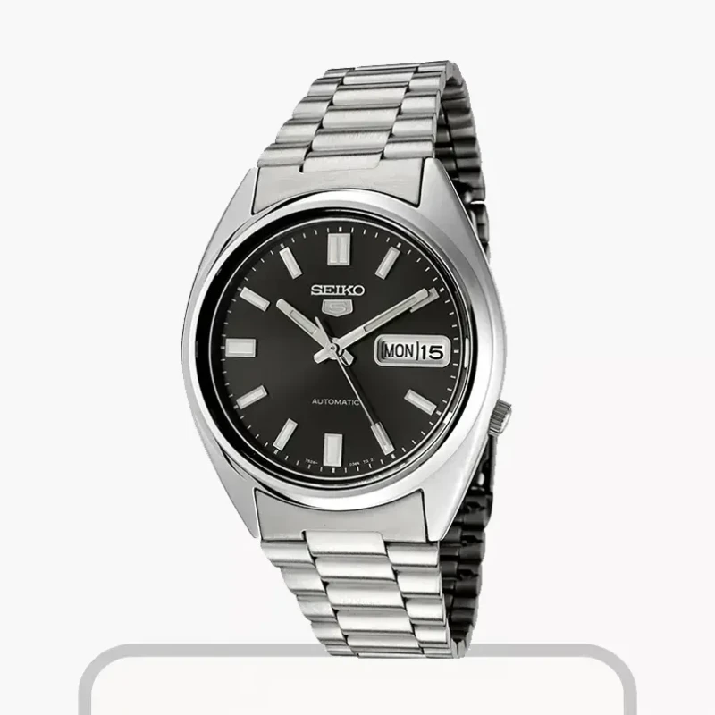Seiko Automatic Black Dial Day Date Men's Watch- SNXS79K1