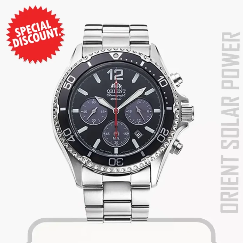 Orient Mako Solar Sports Black Dial Men's Watch | RA-TX0202B