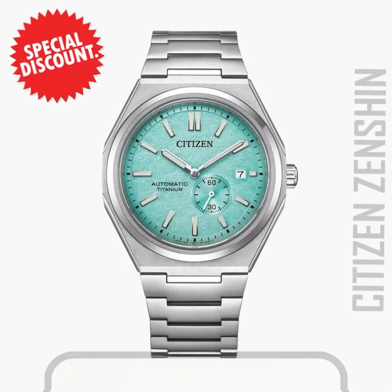 Citizen Zenshin Super Tiffany Blue Dial Men’s Watch- NJ0180-80M