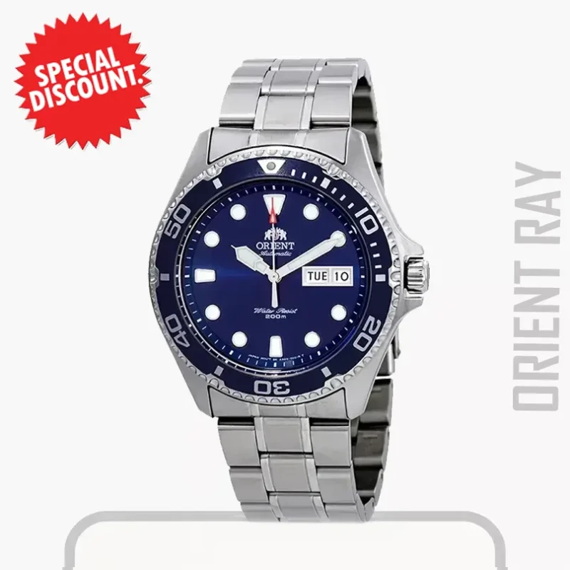 Orient Ray II Automatic 200M Blue Dial Watch For Men's- FAA02005D9