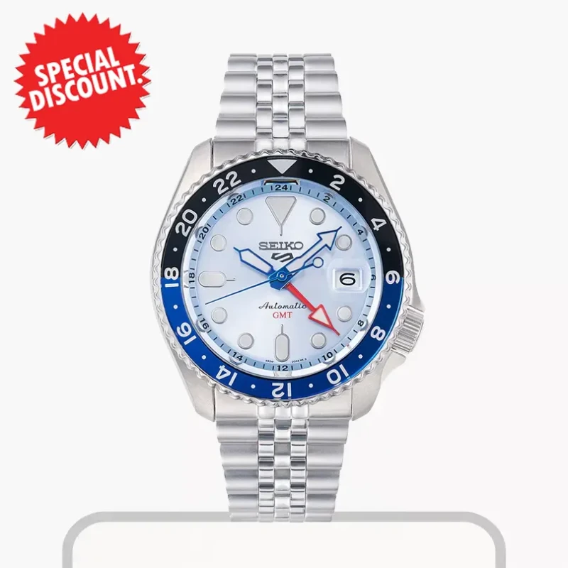 Seiko 5 Sports GMT Ice Blue Limited Edition Men’s Watch- SSK029K1