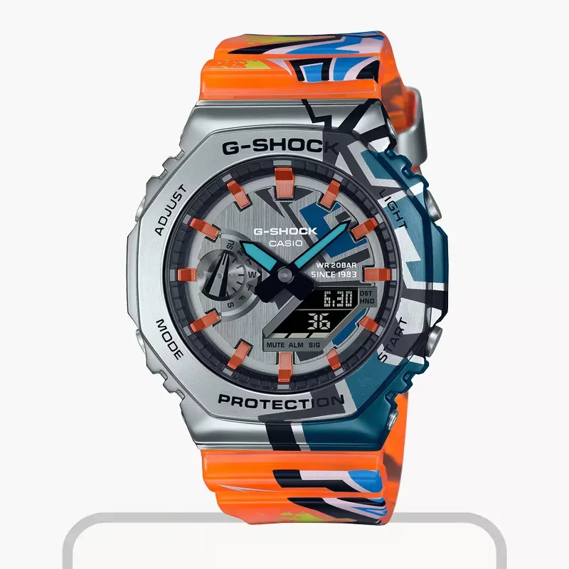 Casio G-Shock Street Spirit Graffiti Grey Dial Men's Watch- GM