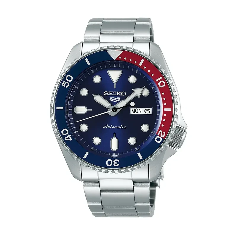 Seiko 5 Sports Blue Dial With Pepsi Bezel Men's Watch- SRPD53K1