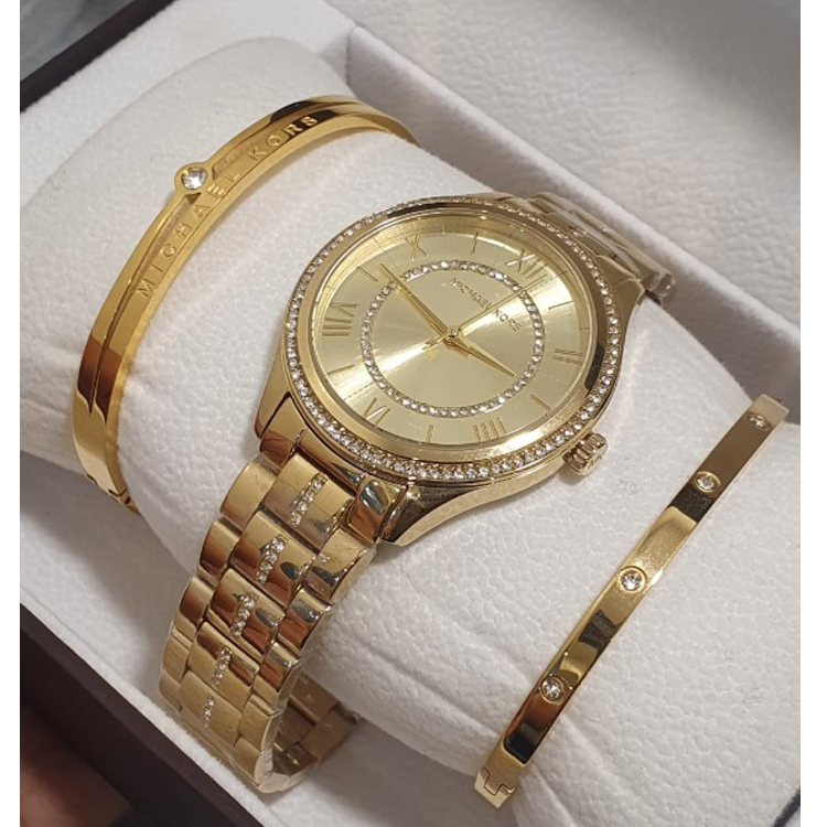 Shop Michael Kors Pyper 2Piece Logo Watch  Bracelet Set  Saks Fifth  Avenue